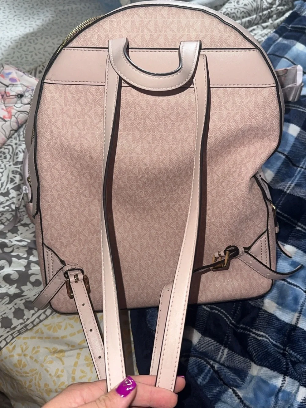 Michael Kors Blush Pink Logo Mini Backpack